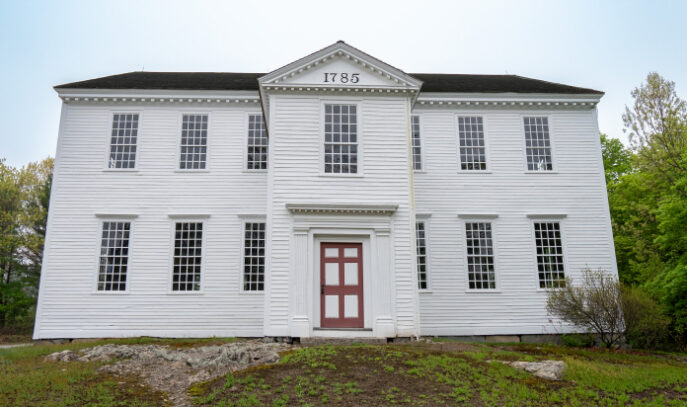 A photo of the exterior of Rocky Mountain Meeting House.